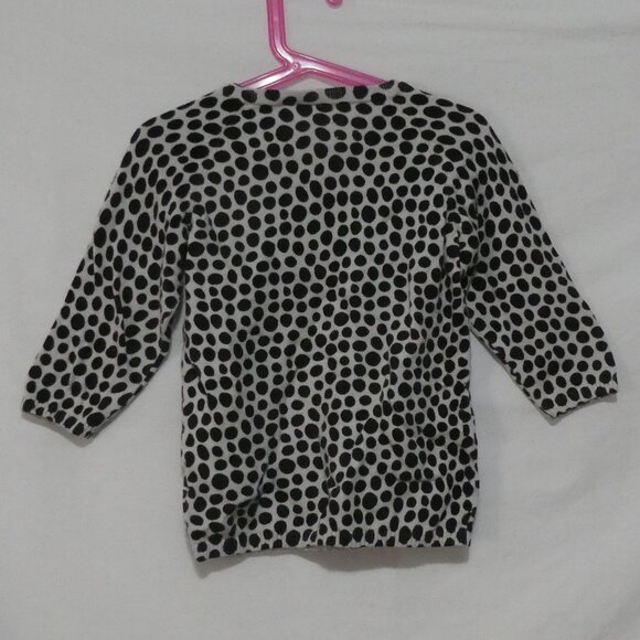 H&M | 12-18 months | Chic Polka Dot Sweater | Sparkling Gold Bow Pockets - Picture 2 of 13